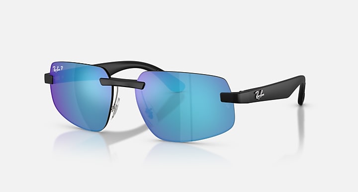 Ray-Ban RB4475 POLARIZED+ LENSES Sand Black with Polarized Green Polarized+ lenses - Quarter