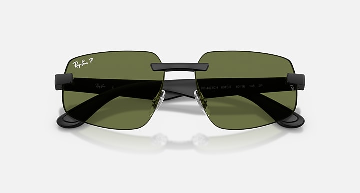 Ray-Ban RB4475 POLARIZED S LENSES Sand Black with Polarized S Green Polarized S lenses - Closed Front