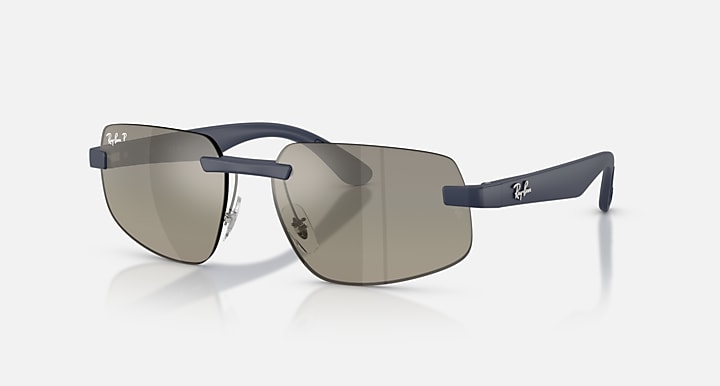 Ray-Ban RB4475 POLARIZED+ LENSES Sand Dark Blue with Grey Gradient Polarized+ Polarized+ lenses - Quarter