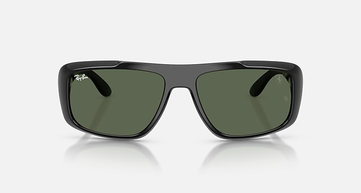 Ray-Ban RB4479M SCUDERIA FERRARI COLLECTION Black with Dark Green Solid Color lenses - Front