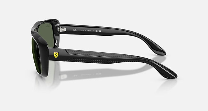 Ray-Ban RB4479M SCUDERIA FERRARI COLLECTION Black with Dark Green Solid Color lenses - Lateral