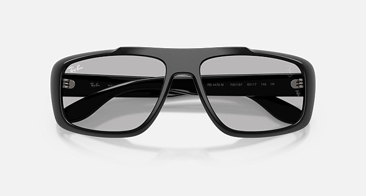 Ray-Ban RB4479M SCUDERIA FERRARI COLLECTION Black with Dark Grey Solid Color lenses - Closed Front