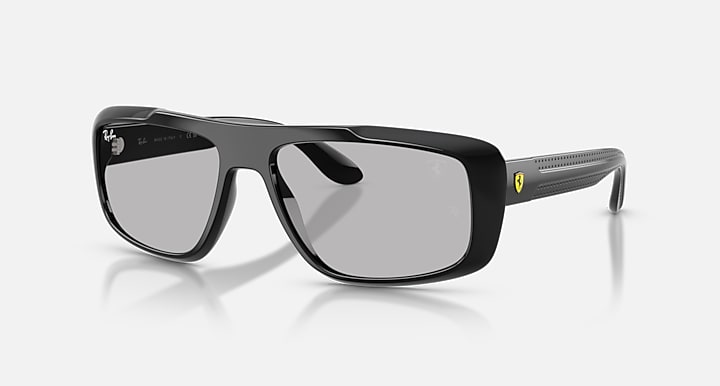 Ray-Ban RB4479M SCUDERIA FERRARI COLLECTION Black with Dark Grey Solid Color lenses - Quarter