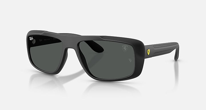 Ray-Ban RB4479M SCUDERIA FERRARI COLLECTION Matte Black with Grey Solid Color lenses - Quarter