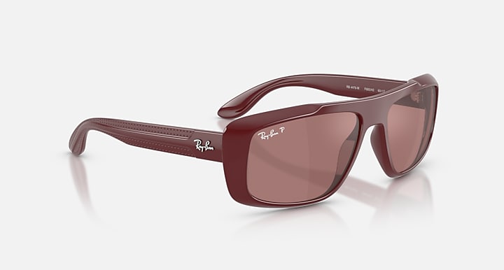 Ray-Ban RB4479M SCUDERIA FERRARI COLLECTION POLARIZED+ LENSES Dark Red with Purple Mirror Silver Polarized+ Polarized+ lenses - Alternative