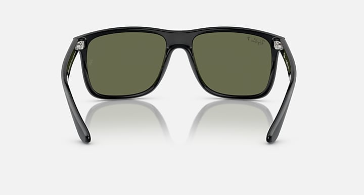 Ray-Ban BOYFRIEND TWO Black with Green Polarized Solid Color lenses - Back
