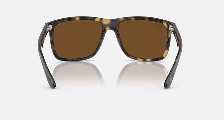 Ray-Ban BOYFRIEND TWO Havana with Brown Polarized Solid Color lenses - Back