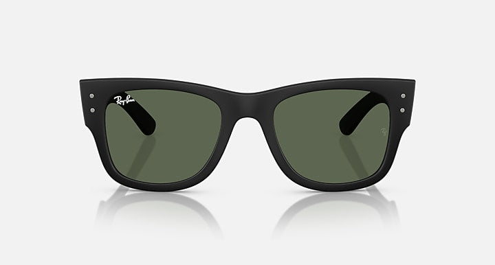 Ray-Ban MEGA WAYFARER LITEFORCE Sand Black with Dark Green Solid Color lenses - Front