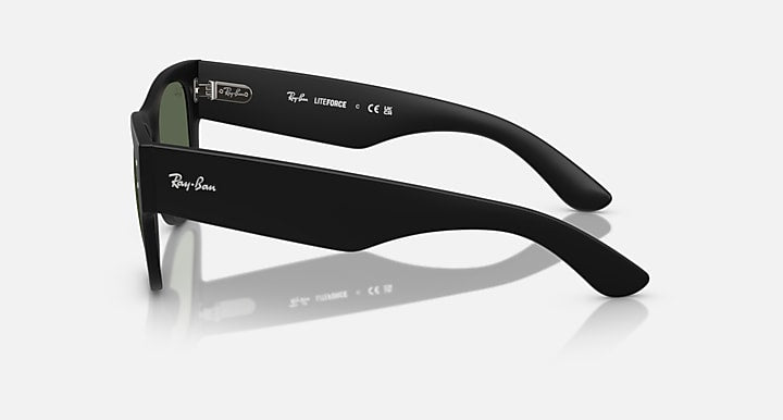 Ray-Ban MEGA WAYFARER LITEFORCE Sand Black with Dark Green Solid Color lenses - Lateral