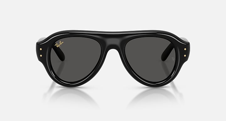 Ray-Ban AVIATOR PUFFER Black with Ultra Black Solid Color lenses - Front