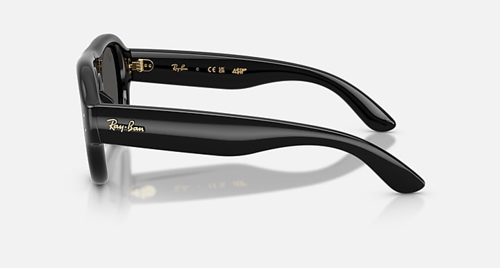 Ray-Ban AVIATOR PUFFER Black with Ultra Black Solid Color lenses - Lateral