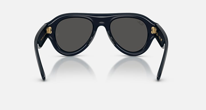Ray-Ban AVIATOR PUFFER Transparent Dark Blue with Ultra Black Solid Color lenses - Back