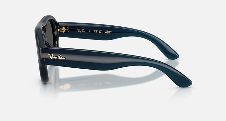 Ray-Ban AVIATOR PUFFER Transparent Dark Blue with Ultra Black Solid Color lenses - Lateral