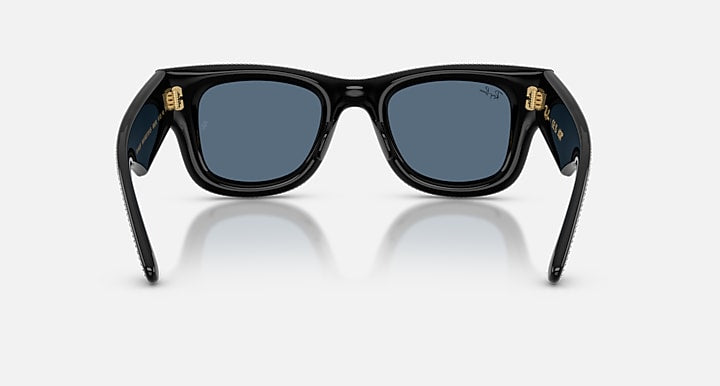 Ray-Ban WAYFARER PUFFER CRYSTAL PAVÈ EDITION Black with Dark Blue Solid Color lenses - Back