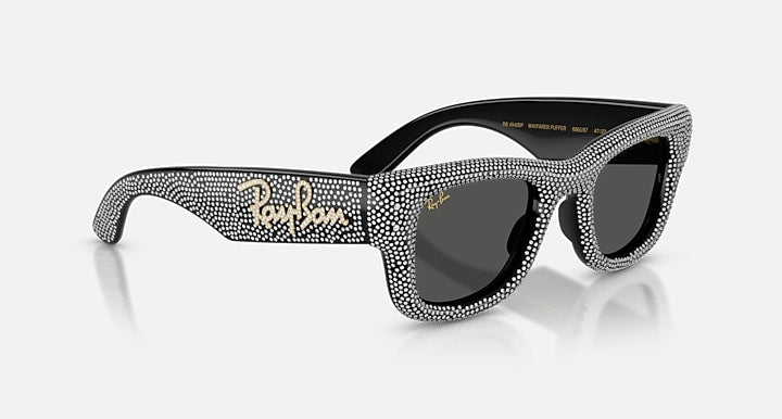 Ray-Ban WAYFARER PUFFER CRYSTAL PAVÈ EDITION Black & Strass Pave with Ultra Black Solid Color lenses - Alternative