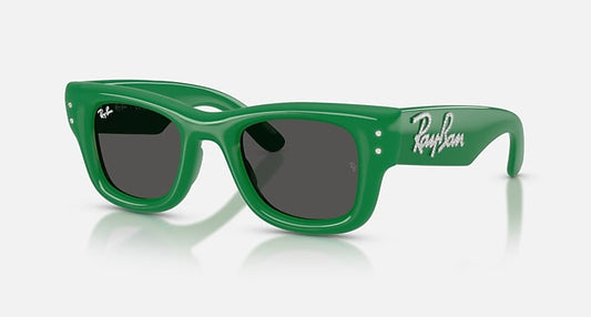 Ray-Ban WAYFARER PUFFER CRYSTAL EDITION Green & Strass with Ultra Black Solid Color lenses - Quarter