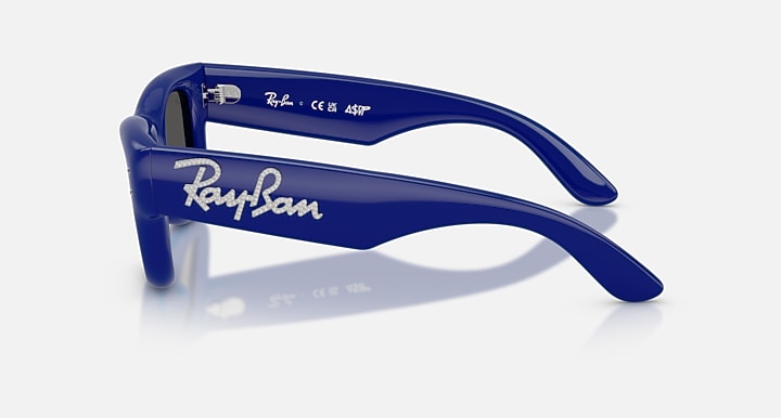 Ray-Ban WAYFARER PUFFER CRYSTAL EDITION Blue & Strass with Ultra Black Solid Color lenses - Lateral