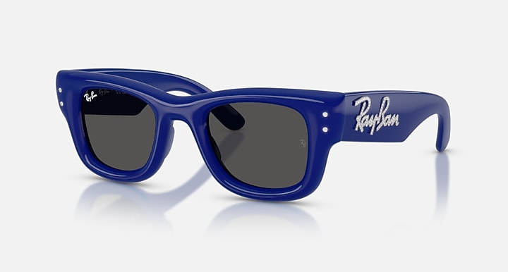 Ray-Ban WAYFARER PUFFER CRYSTAL EDITION Blue & Strass with Ultra Black Solid Color lenses - Quarter