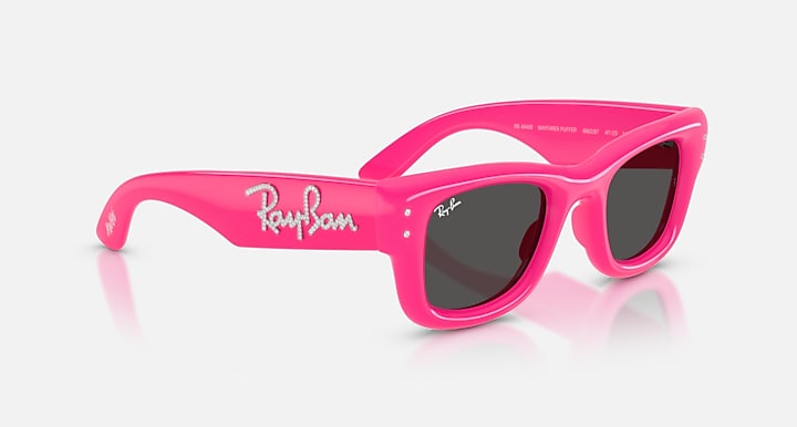 Ray-Ban WAYFARER PUFFER CRYSTAL EDITION Pink & Strass with Ultra Black Solid Color lenses - Alternative