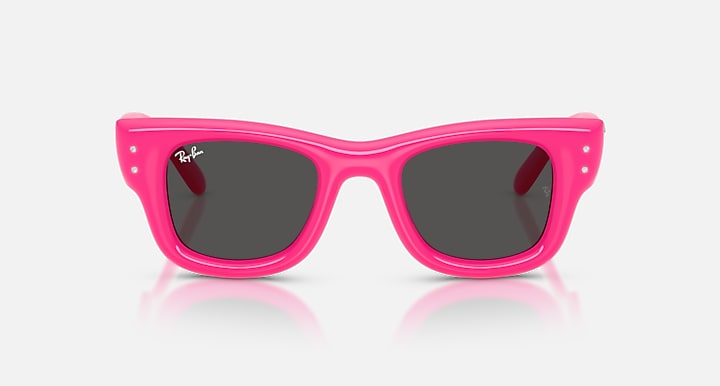 Ray-Ban WAYFARER PUFFER CRYSTAL EDITION Pink & Strass with Ultra Black Solid Color lenses - Front