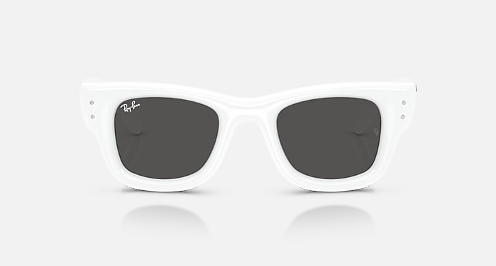 Ray-Ban WAYFARER PUFFER CRYSTAL EDITION White & Strass with Ultra Black Solid Color lenses - Front