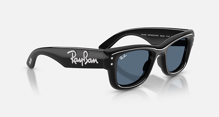 Ray-Ban WAYFARER PUFFER CRYSTAL EDITION Black with Dark Blue Solid Color lenses - Alternative