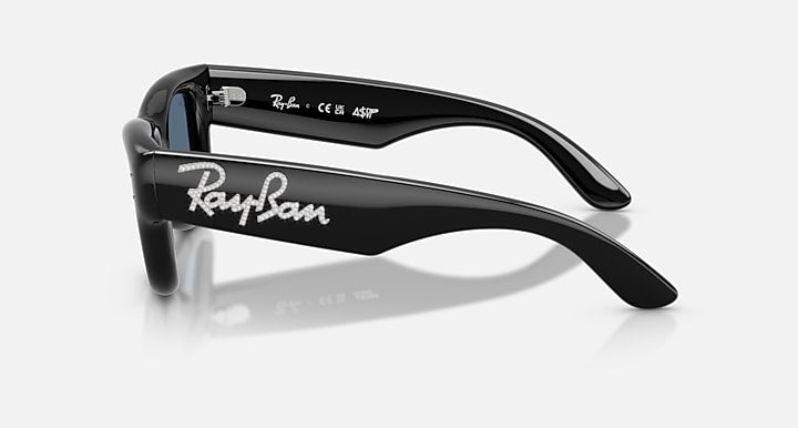 Ray-Ban WAYFARER PUFFER CRYSTAL EDITION Black with Dark Blue Solid Color lenses - Lateral