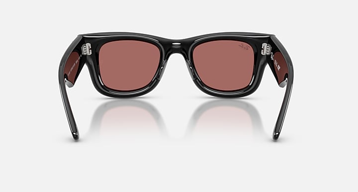 Ray-Ban WAYFARER PUFFER CRYSTAL EDITION Black with Dark Violet Solid Color lenses - Back