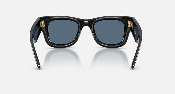 Ray-Ban WAYFARER PUFFER Black with Dark Blue Solid Color lenses - Back