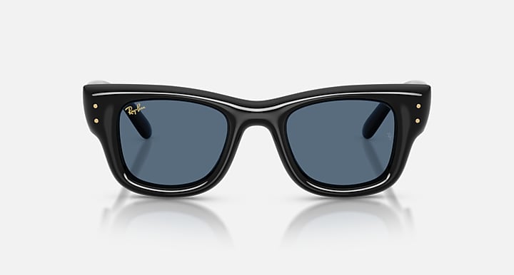 Ray-Ban WAYFARER PUFFER Black with Dark Blue Solid Color lenses - Front