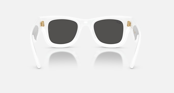 Ray-Ban WAYFARER PUFFER White with Ultra Black Solid Color lenses - Back