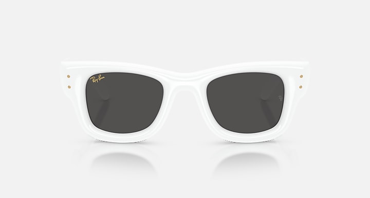 Ray-Ban WAYFARER PUFFER White with Ultra Black Solid Color lenses - Front