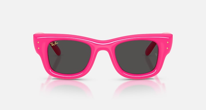Ray-Ban WAYFARER PUFFER Fucsia with Ultra Black Solid Color lenses - Front
