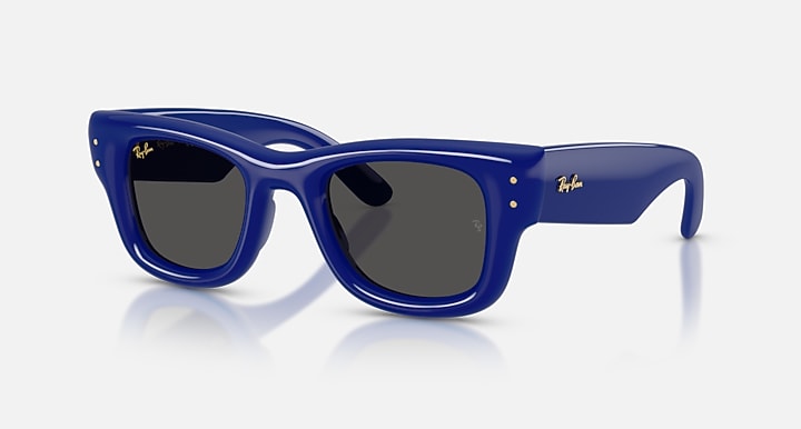Ray-Ban WAYFARER PUFFER Blue with Ultra Black Solid Color lenses - Quarter