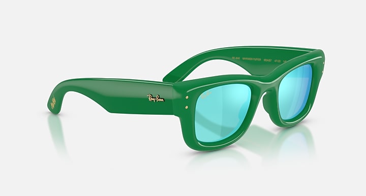 Ray-Ban WAYFARER PUFFER SPECIAL COLLECTION Green with Brown Gradient Dark Brown Mirror Gradient - Mirror lenses - Alternative