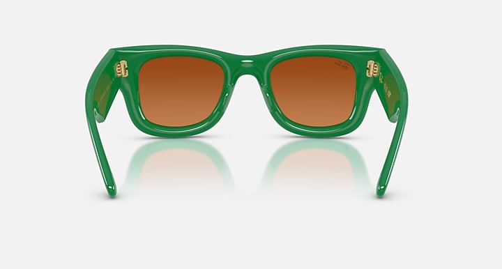 Ray-Ban WAYFARER PUFFER SPECIAL COLLECTION Green with Brown Gradient Dark Brown Mirror Gradient - Mirror lenses - Back