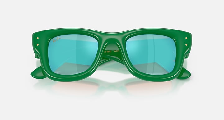 Ray-Ban WAYFARER PUFFER SPECIAL COLLECTION Green with Brown Gradient Dark Brown Mirror Gradient - Mirror lenses - Closed Front