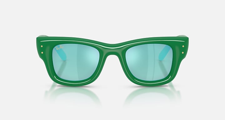 Ray-Ban WAYFARER PUFFER SPECIAL COLLECTION Green with Brown Gradient Dark Brown Mirror Gradient - Mirror lenses - Front