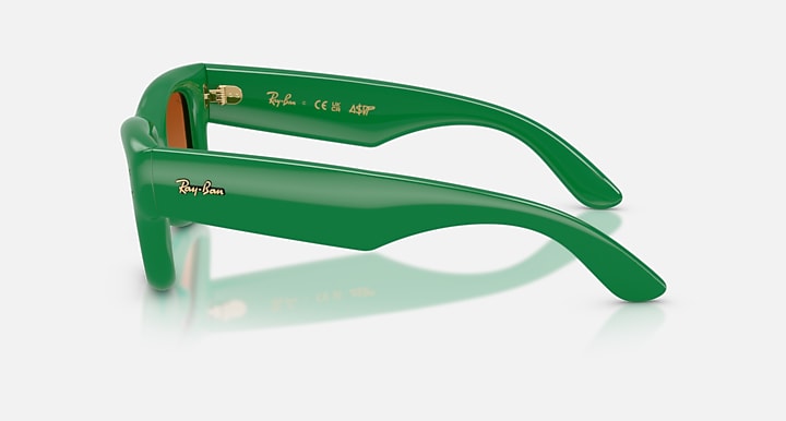 Ray-Ban WAYFARER PUFFER SPECIAL COLLECTION Green with Brown Gradient Dark Brown Mirror Gradient - Mirror lenses - Lateral