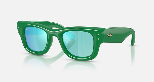 Ray-Ban WAYFARER PUFFER SPECIAL COLLECTION Green with Brown Gradient Dark Brown Mirror Gradient - Mirror lenses - Quarter