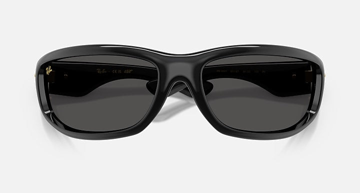 Ray-Ban ULTRA WRAP 003 NEXT GENERATION COLLECTION Black with Ultra Black Solid Color lenses - Closed Front