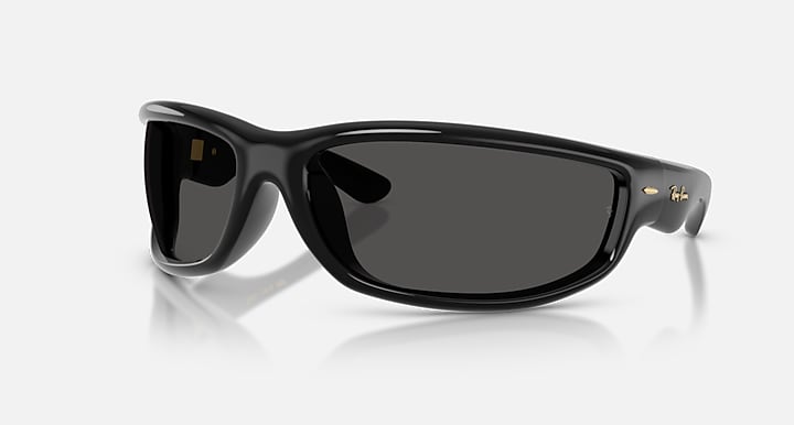 Ray-Ban ULTRA WRAP 003 NEXT GENERATION COLLECTION Black with Ultra Black Solid Color lenses - Quarter