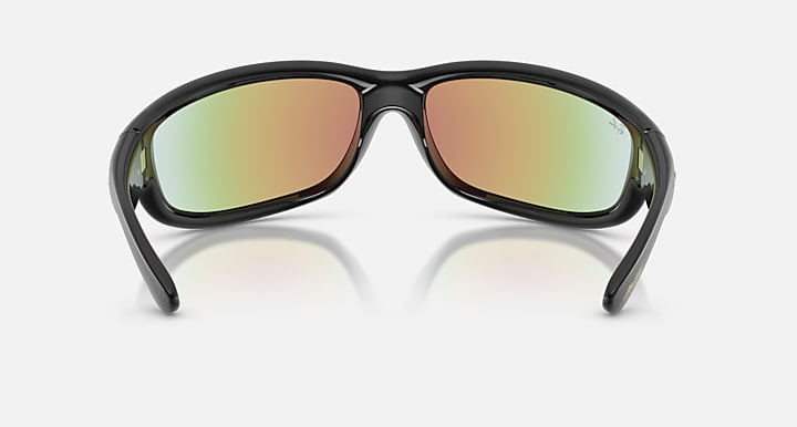Ray-Ban ULTRA WRAP 003 NEXT GENERATION COLLECTION Black with Light Grey Mirror Blue Solid Color - Mirror lenses - Back