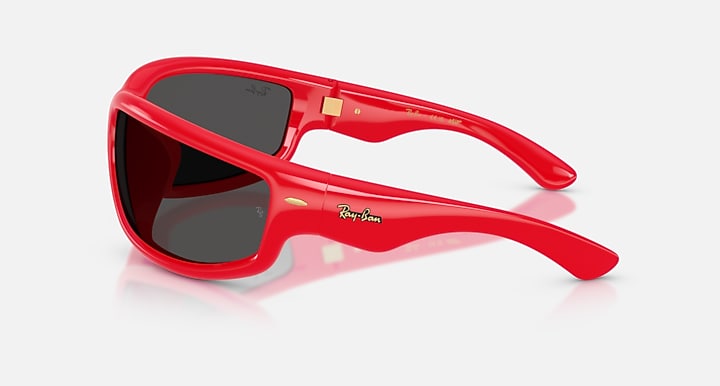 Ray-Ban ULTRA WRAP 003 NEXT GENERATION COLLECTION Red with Ultra Black Solid Color lenses - Lateral