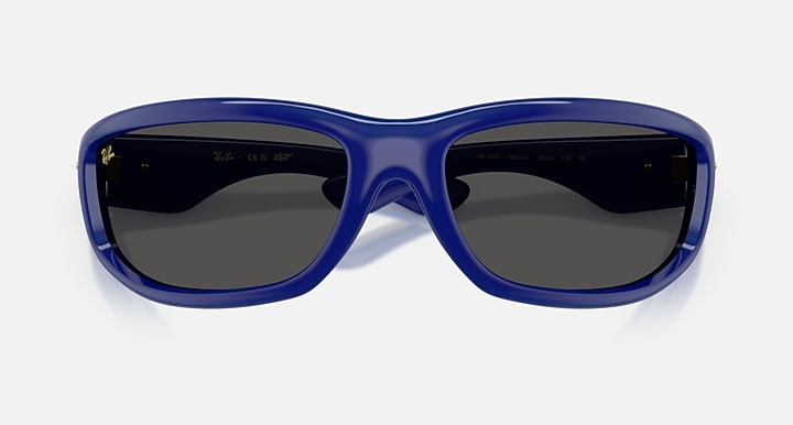 Ray-Ban ULTRA WRAP 003 NEXT GENERATION COLLECTION Blue with Ultra Black Solid Color lenses - Closed Front