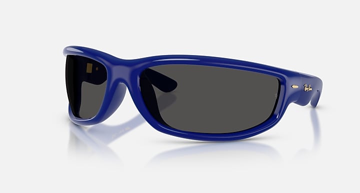 Ray-Ban ULTRA WRAP 003 NEXT GENERATION COLLECTION Blue with Ultra Black Solid Color lenses - Quarter