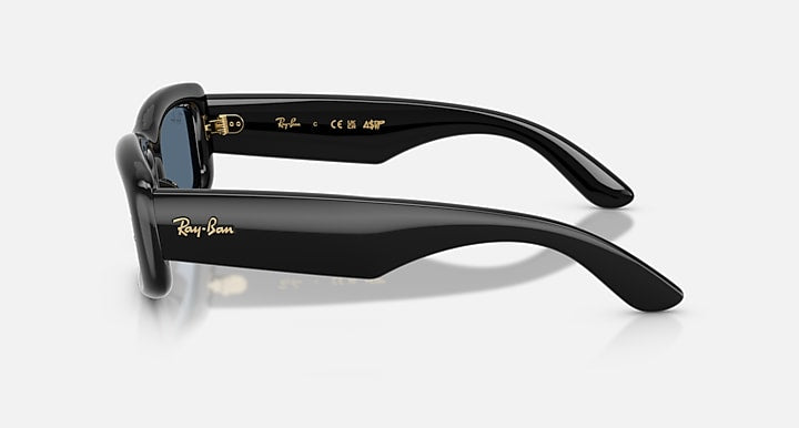 Ray-Ban KILIANE PUFFER Black with Dark Blue Solid Color lenses - Lateral
