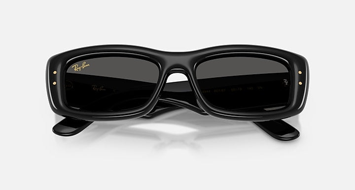 Ray-Ban KILIANE PUFFER Black with Ultra Black Solid Color lenses - Closed Front