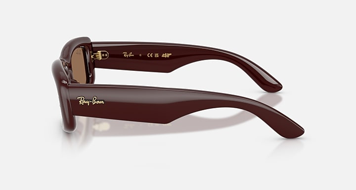 Ray-Ban KILIANE PUFFER Transparent Dark Brown with Dark Brown Solid Color lenses - Lateral