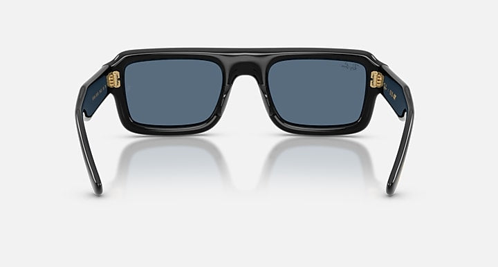 Ray-Ban FLACKO PUFFER Black with Dark Blue Solid Color lenses - Back